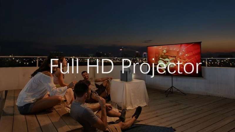 Andowl Q200 Mini Multimedia Smart 4K Full HD Wifi Projector  Black