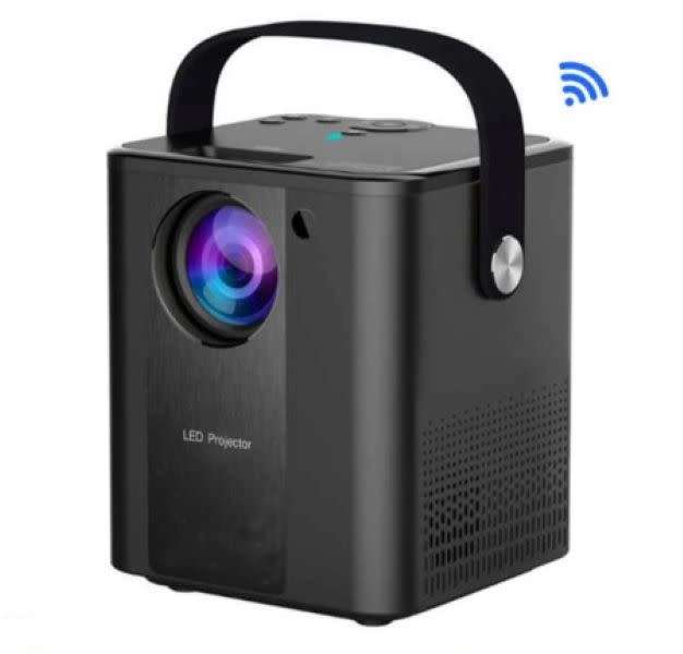 Andowl Q200 Mini Multimedia Smart 4K Full HD Wifi Projector  Black