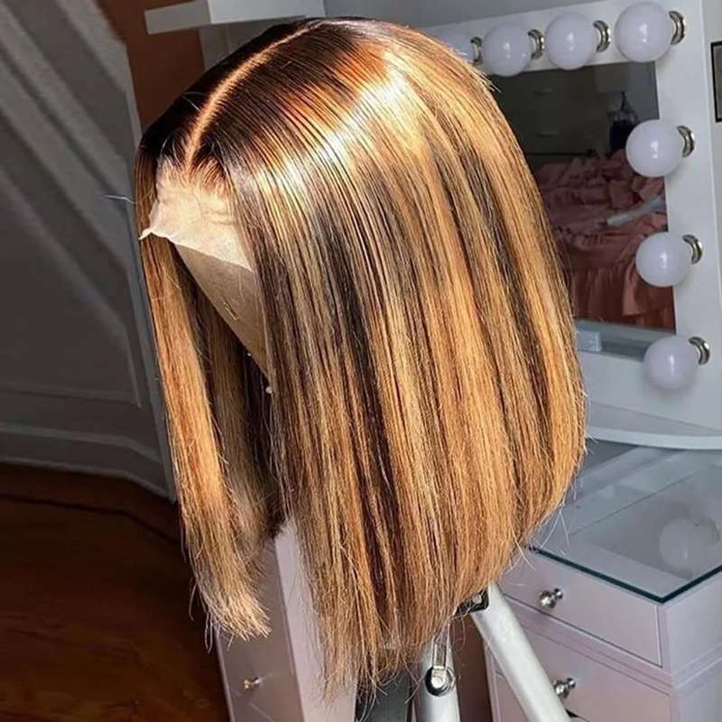 10inch Brazilian Hair - Glueless Lace Front Wig - Piano Gold
