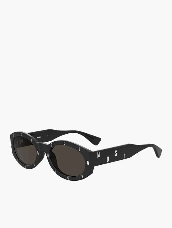MOSCHINO Black Oval Sunglasses