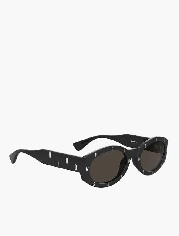 MOSCHINO Black Oval Sunglasses