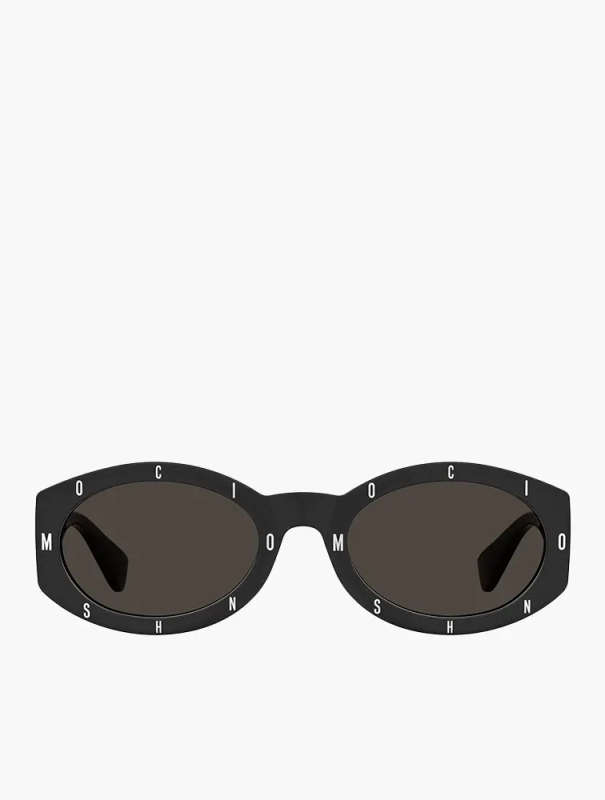 MOSCHINO Black Oval Sunglasses