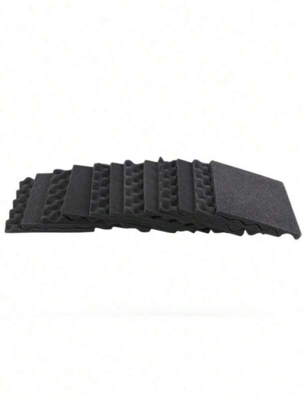 Black Acoustic Soundproofing Foam Wall Panels - 12 Pack