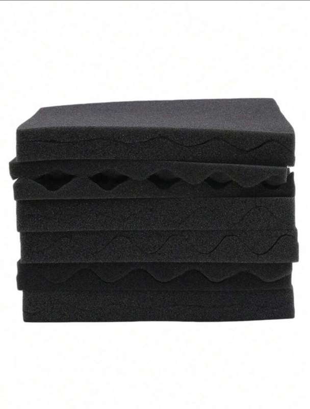 Black Acoustic Soundproofing Foam Wall Panels - 12 Pack
