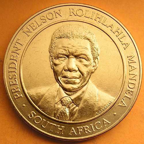 A Mint COPPER NELSON MANDELA Whatisit's name. See front and back
