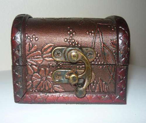 Beautiful Small Hand Crafted Wooden Trinket Box