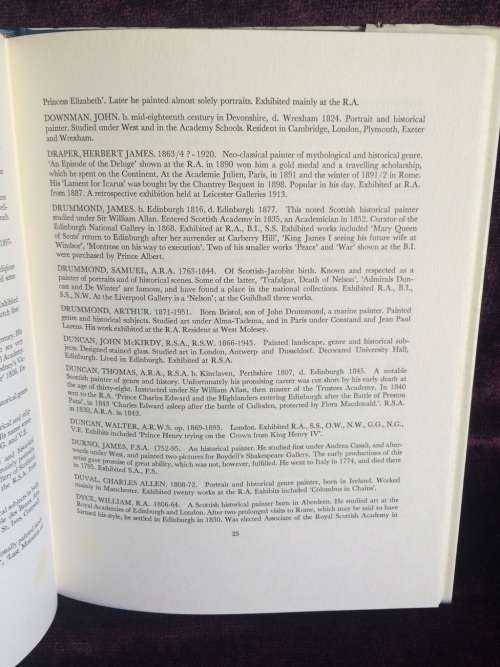 A Dictionary of British Historical Painters by Frank Lewis | Hard Cover w Dust Jacket First Ed1979