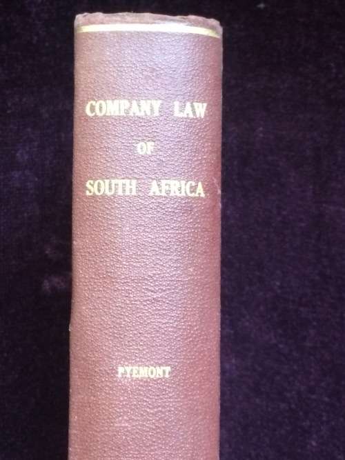 Company Law of South Africa by LOP Pyemont | c1926