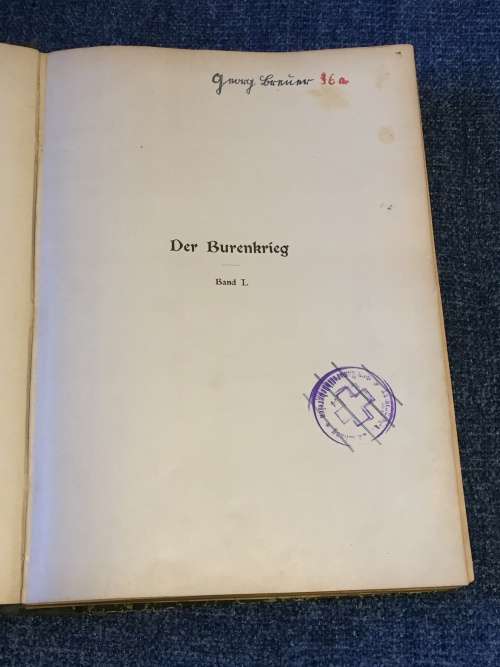 Der Burenkrieg van Dr. Wilh Vallentin Band 1 and 2  1903