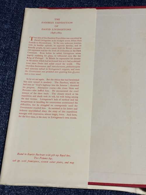 The Zambezi Expedition of David Livingstone 1858 to 1863 Two Volumes
