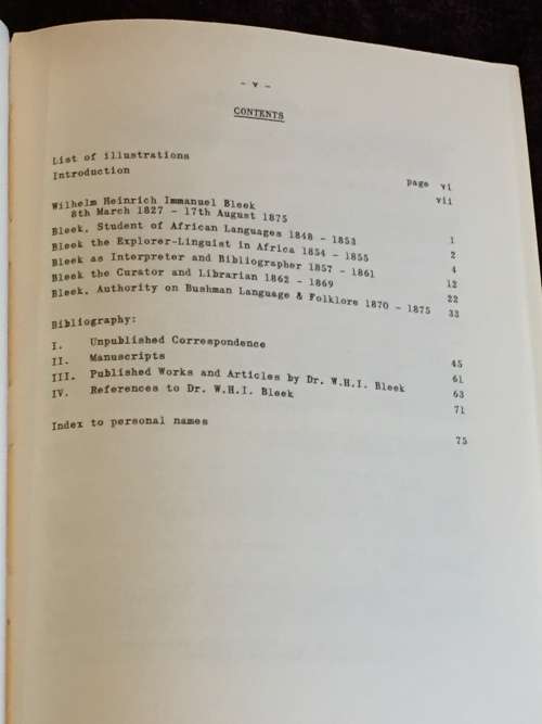 Wilhelm Heinrich Immanuel Bleek : A bio-bliographical sketch by Otto H. Spohr UCT 1962