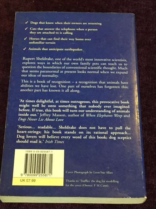 Dogs that Know when their Owners are comng Home by Ruper Sheldrake