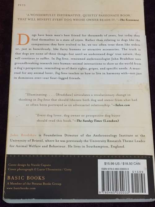 Dog Sense by John Bradshaw ~ How the New Science of Dog Behaviour can make you a better friend