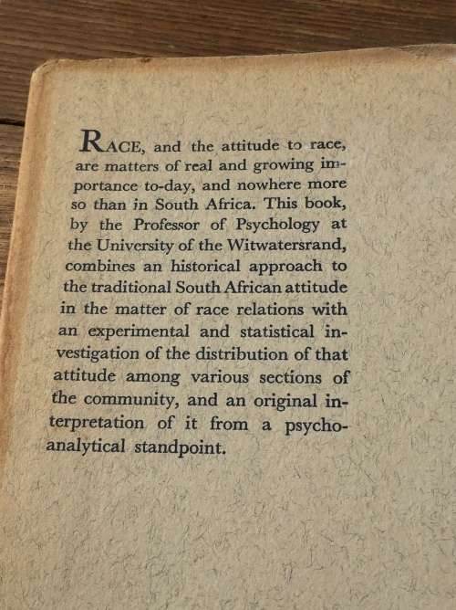 Race Attitudes in South Africa - ID MacCrone 1957 | Historical, Experimental Psychological Studies