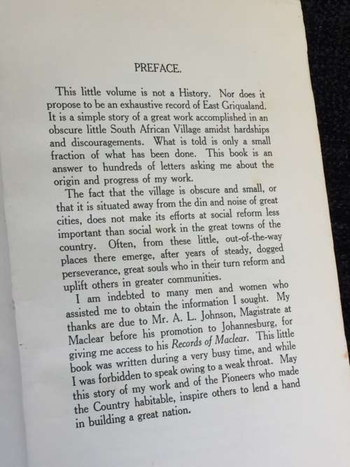 The Romance of a South African Village by Rev. MTR Smit MC | Story of Ugie