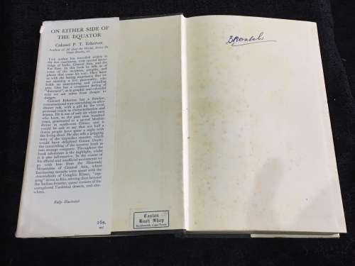 On Either Side of the Equator  by Colonel P.T Etherton First Edition 1953 Travels India, Brazil...