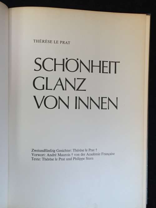 Schönheit Glanz von Innen Zweiundfünfzig Gesichter by Therese le Prat | German