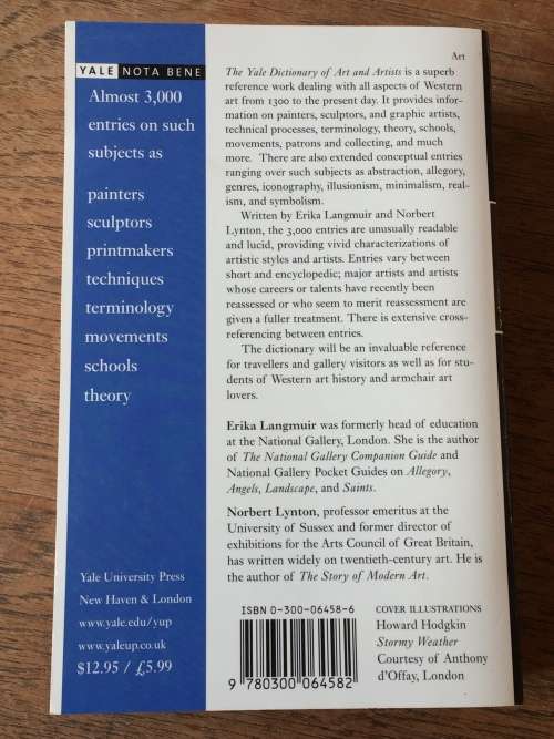 The Yale Dictionary of Art and Artists by Erika Langmuir and Norbert Lynton