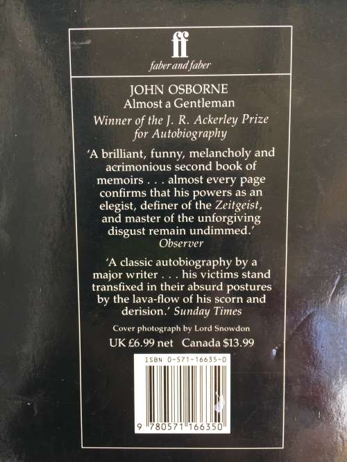 Almost a Gentleman 1955-1966 by John Osborne | An Autobiography
