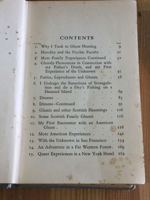 Confessions of a Ghost Hunter by Elliott O`Donnell | Probably 1928 edition. Very scarce