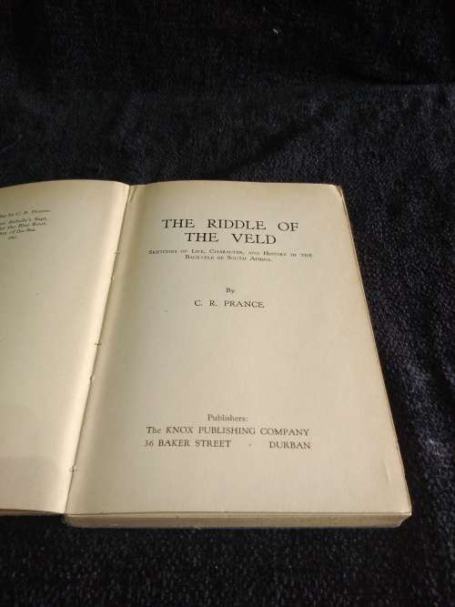 The Riddle of the Veld C R Prance  1941