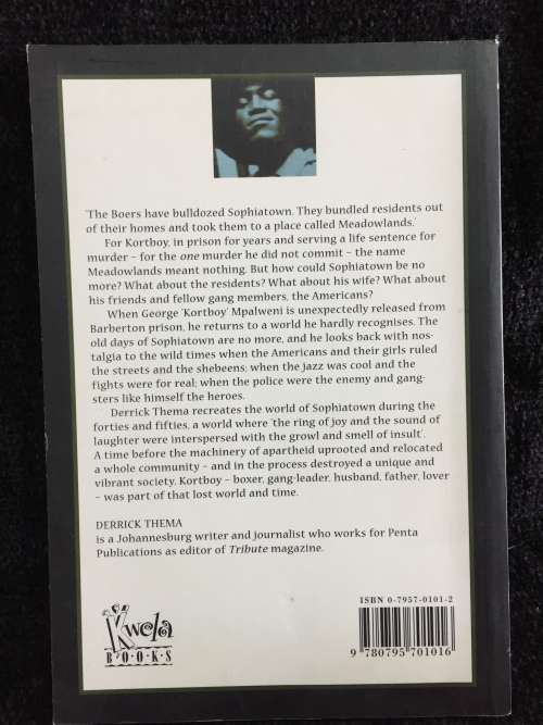 Kortboy - A Sophiatown Legend by Derrick Thema | First Edition 1999