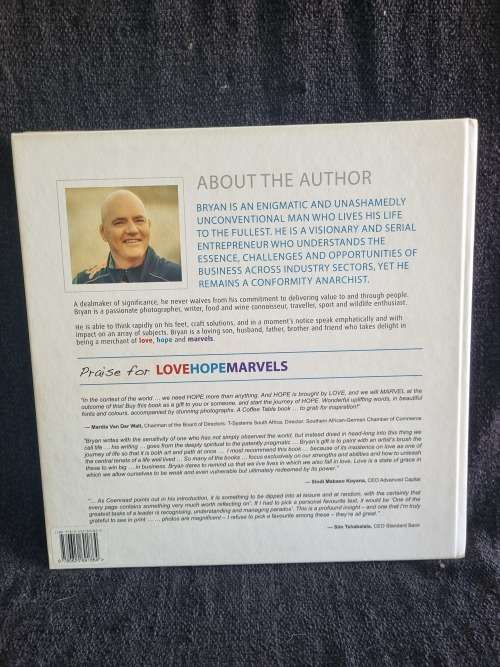 Love Hope Marvels by Bryan Hattingh - Signed and inscribed by Bryan