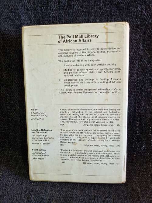Zambia by Richard Hall | Pall Mall library of African Affairs 1968