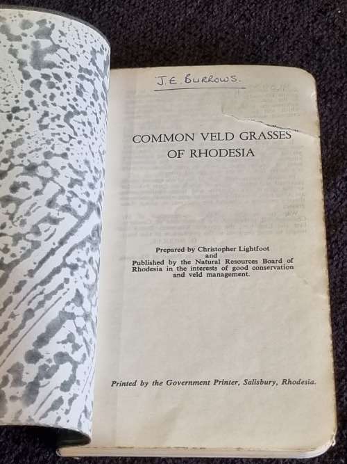Common Veld Grasses of Rhodesia | Rhodesiana
