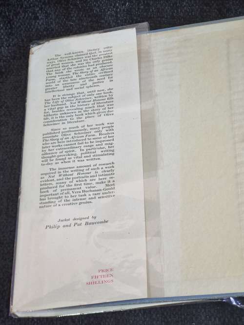 Not Without Honour: The Life and Writings of Olive Schreiner by Vera Buchanan-Gould