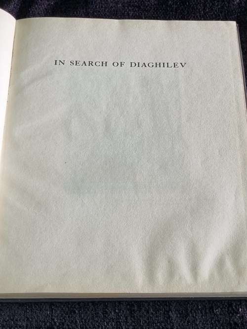 In Search of Diaghilev by Richard Buckle