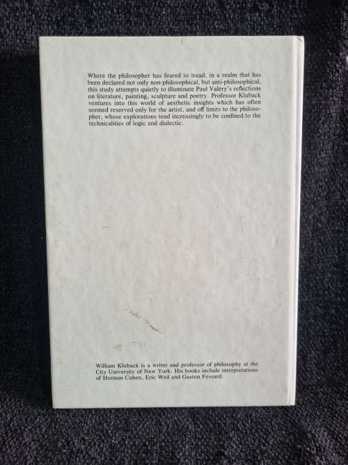 Paul Valery : Philosophical Reflections by William Kluback