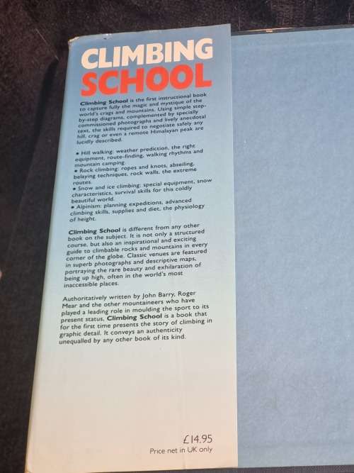 Climbing School by John Barry and Roger Mear | First Edition