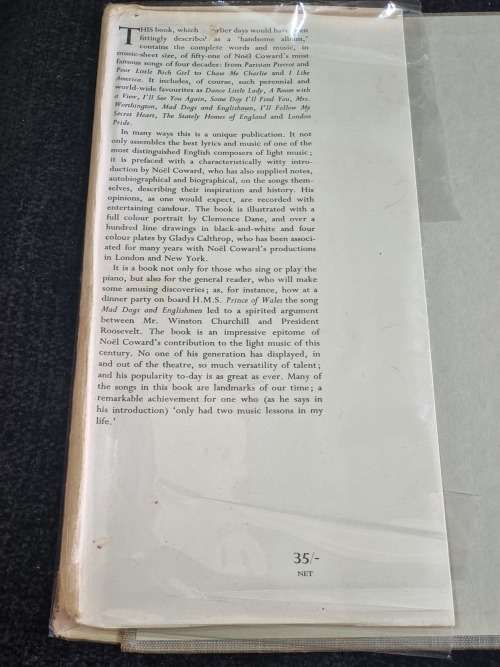 The Noel Coward Song Book With an Introduction and Annotations by Noel Coward