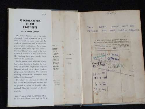 Psychoanalysis of the Prostit*te by Maryse Choisy