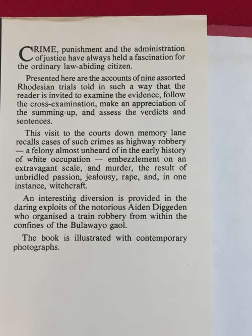 Some Famous Rhodesian Trials by Alan Hardy | Rhodesiana