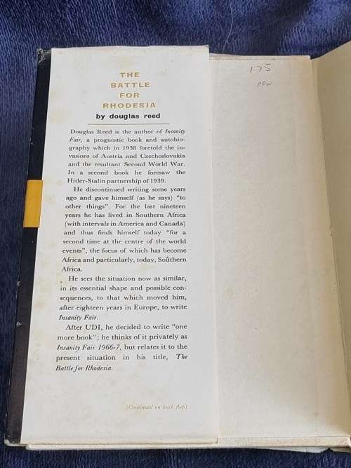 The Battle for Rhodesia by Douglas Reed  | Rhodesiana