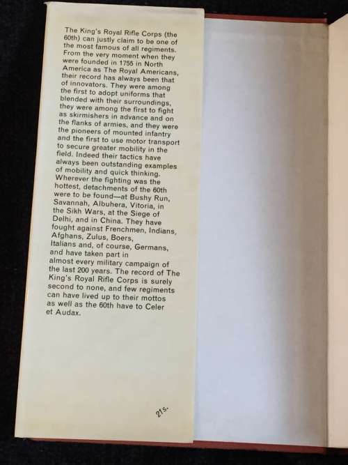 The King`s Royal Rifle Corps by Herbert Fairlie Wood