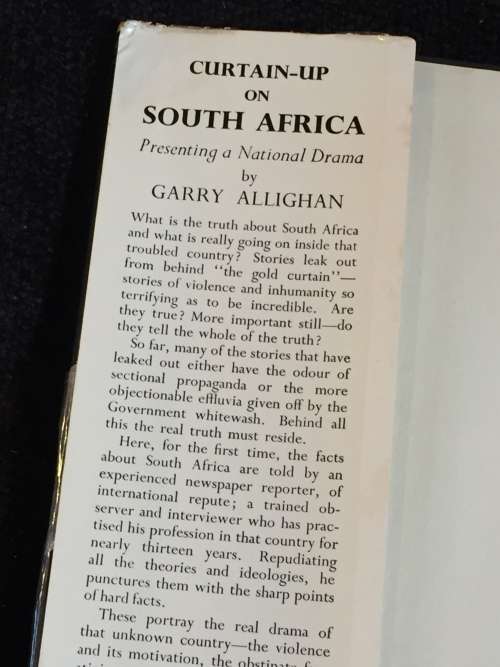 Curtain-Up on South Africa : Presenting a National Drama by Garry Allighan First Edition 1960