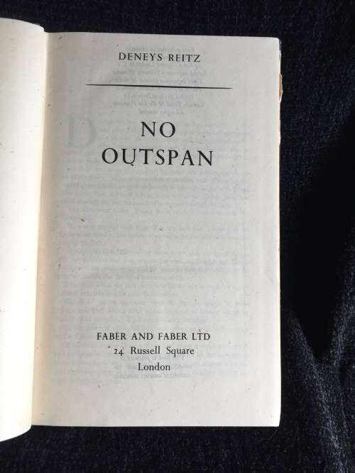 No Outspan by Deneys Reitz