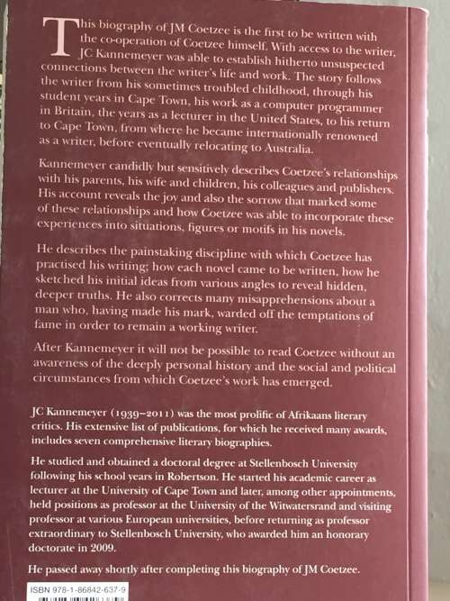 JM Coetzee A Life in Writing by JC Kannemeyer | Soft cover in good condition with no inscriptions