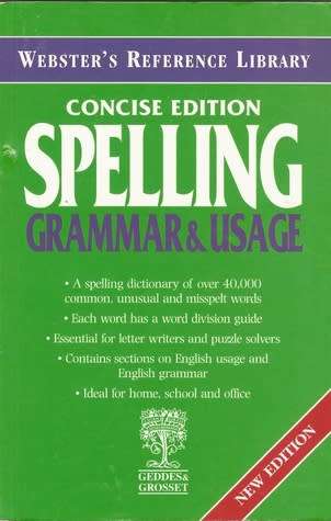 Websters Concise Edition Spelling Grammar and Usage