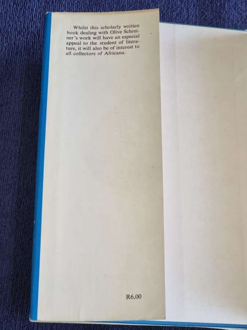 Olive Schreiner a Short Guide to Her Writings by Ridley Beeton