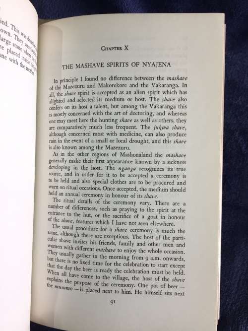 An African`s Religion: The Spirit of Nyajena by M Gelfand | Rhodesiana Case History Karanga People