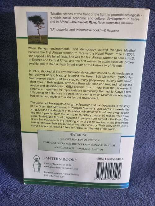The Green Belt Movement by Wangari Maathai | Signed | First African Women Nobel Prize Winner
