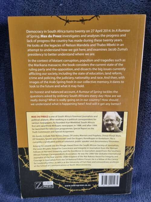 A Rumour of Spring by Max Du Preez