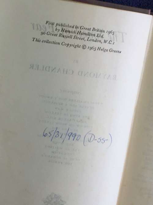 The Smell of Fear by Raymond Chandler | First Edition 1965