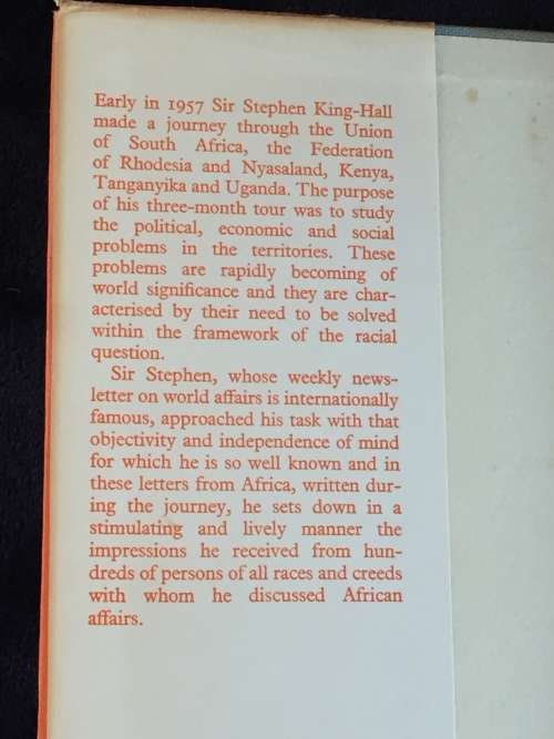 Letters From Africa by Stephen King-Hall | Rhodesiana
