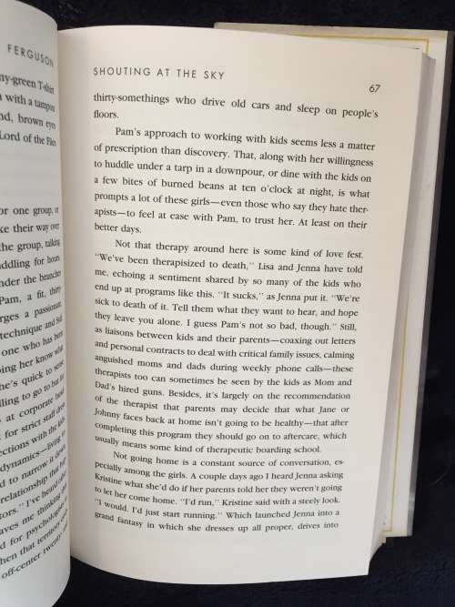 Shouting at the Sky: Troubled Teens and the Promise of the Wild by Gary Ferguson