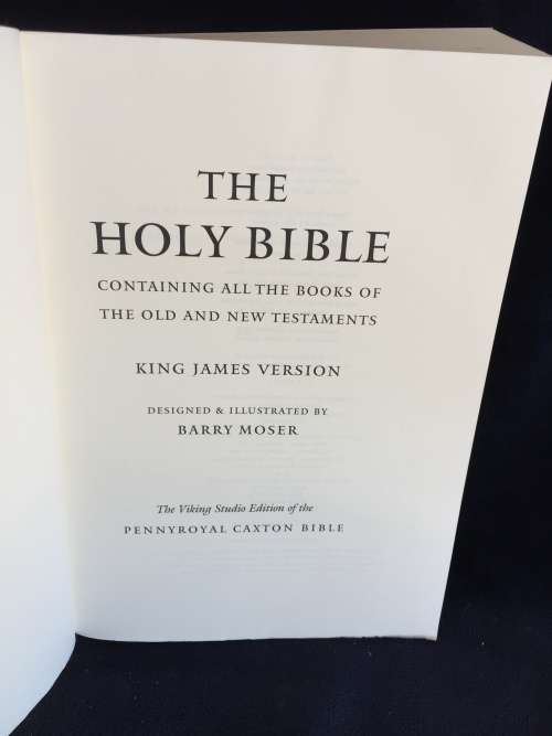 The Holy Bible: A Facsimile Of The Pennyroyal Caxton Edition of King James Version by Barry Moser